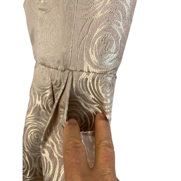 Girls Youth Zunie Pink Jacquard Dress Fit & Flare Size 7 Metallic NWOT 7113 - Picture 4 of 12